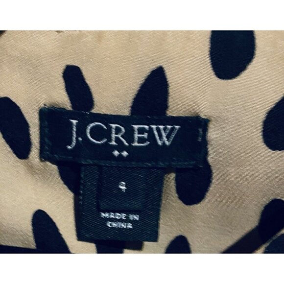 J Crew Dress Womens 4 Jules Leopard Animal Print Mini Shift 3/4 Sleeve Boho - Picture 6 of 8